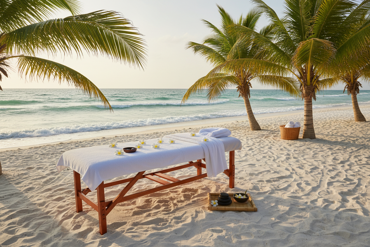 massage on a florida beach