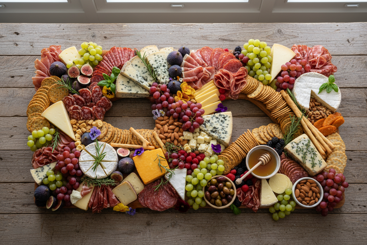 a charcuterie grazing table 