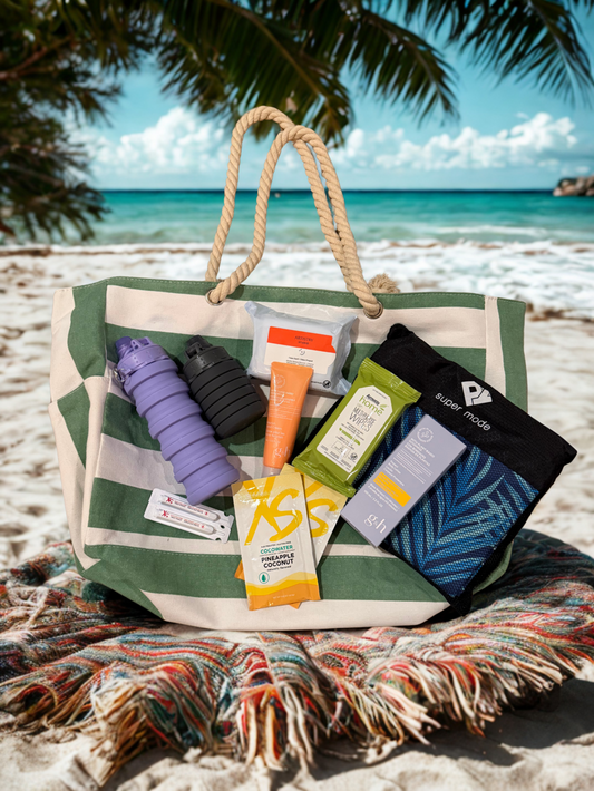 Sand In Your Toes Beach Bag | Vacation-Ready Beach Essentials & Hydration Kit