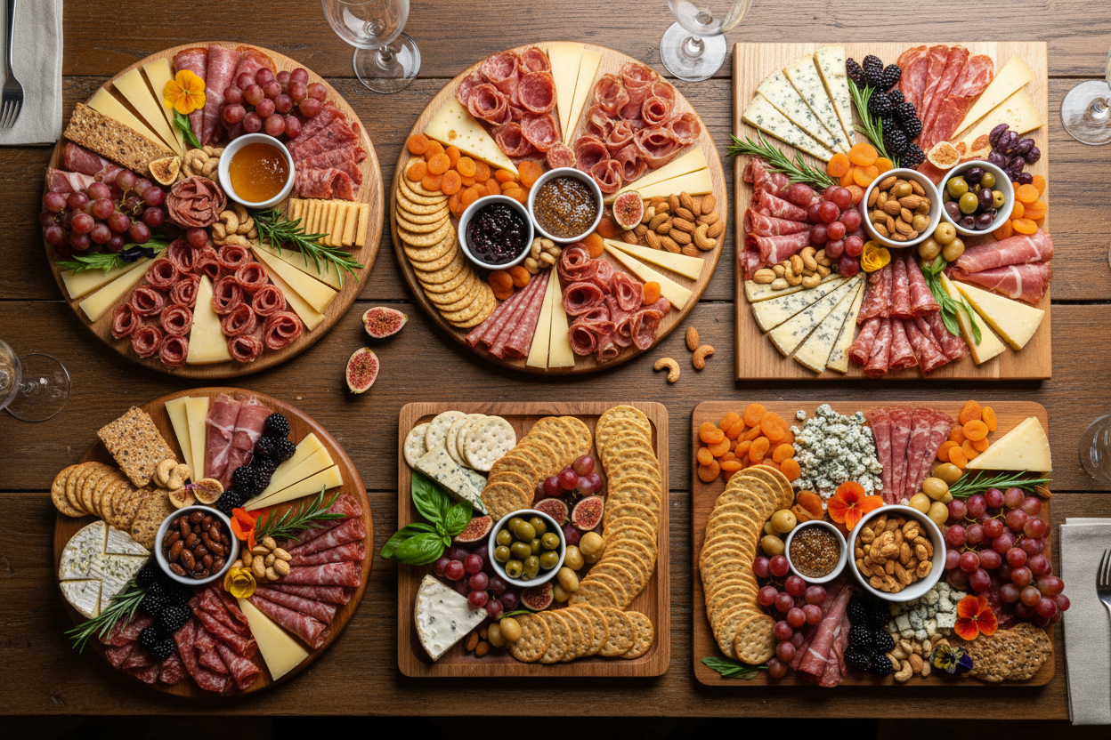 show a groups finished products after a charcuterie making class 